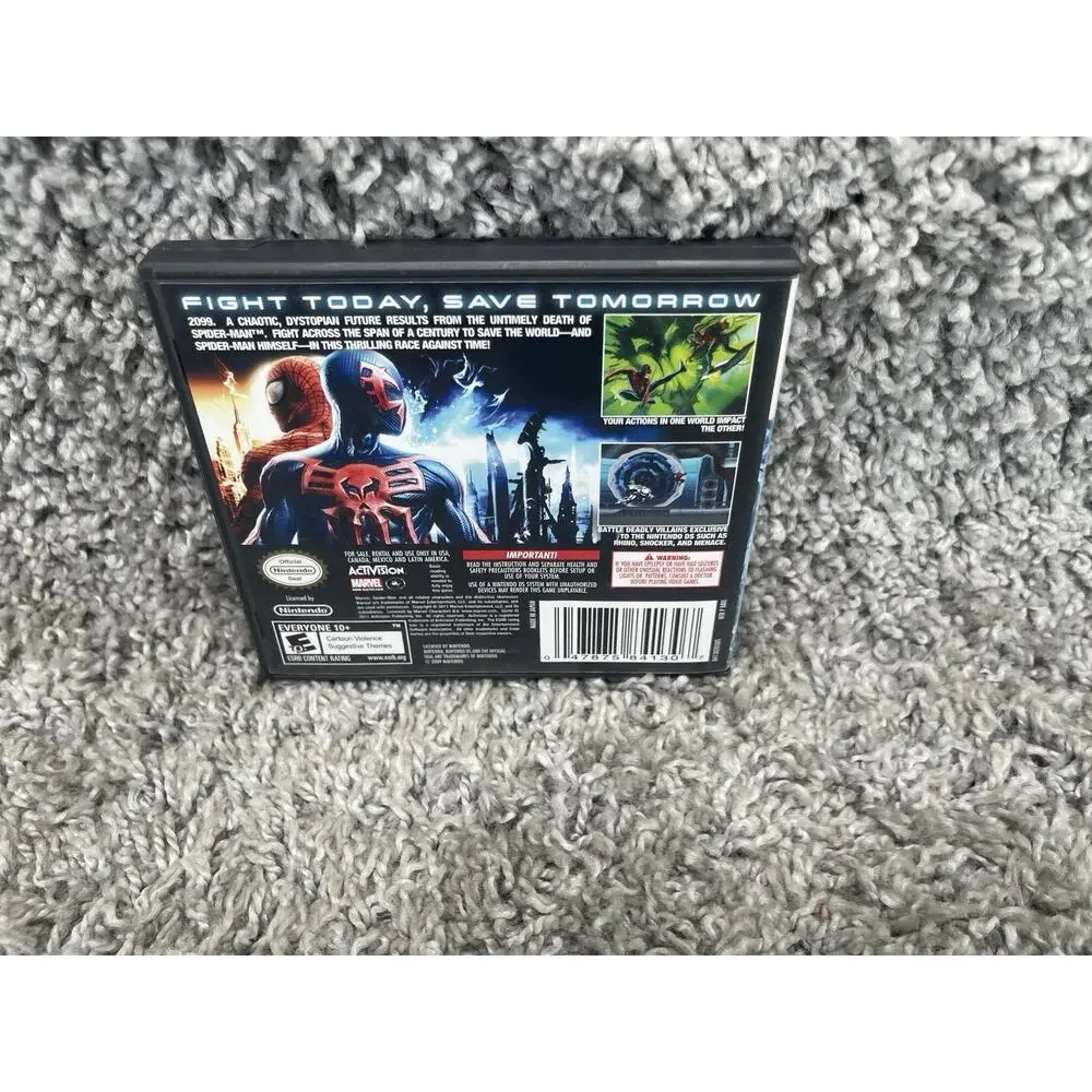 Spiderman Edge of Time Nintendo DS Authentic Case Manual & Game Rated E